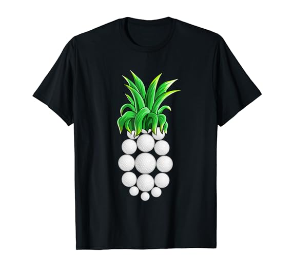 Pineapple Golf T Shirt Hawaiian Aloha Beach Gift Hawaii